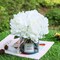 Artificial Hydrangea and Glass vase Decoration, Ins Style Artificial Flower Glass Bottle Set